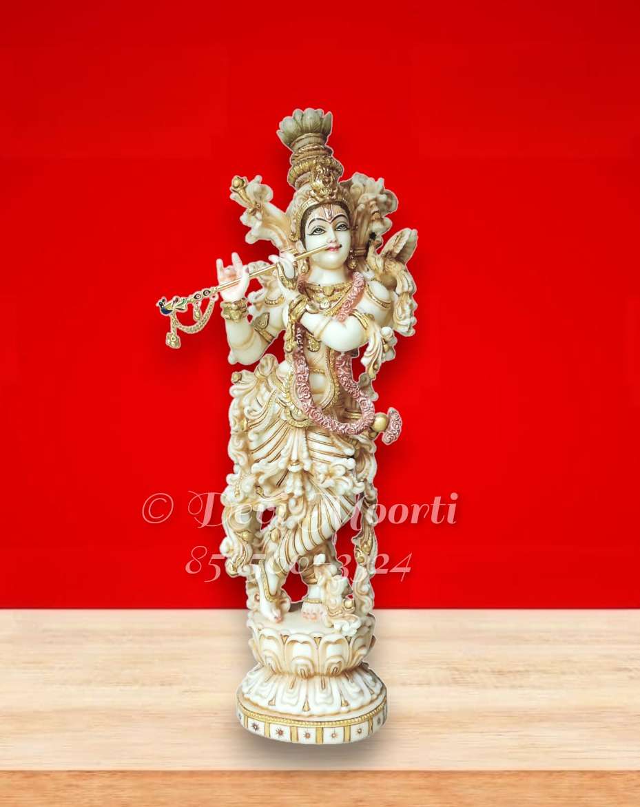 Dust Marble Krishna Statue