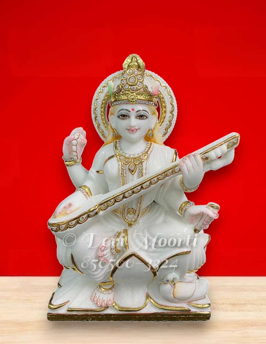 Marble Saraswati Statue
