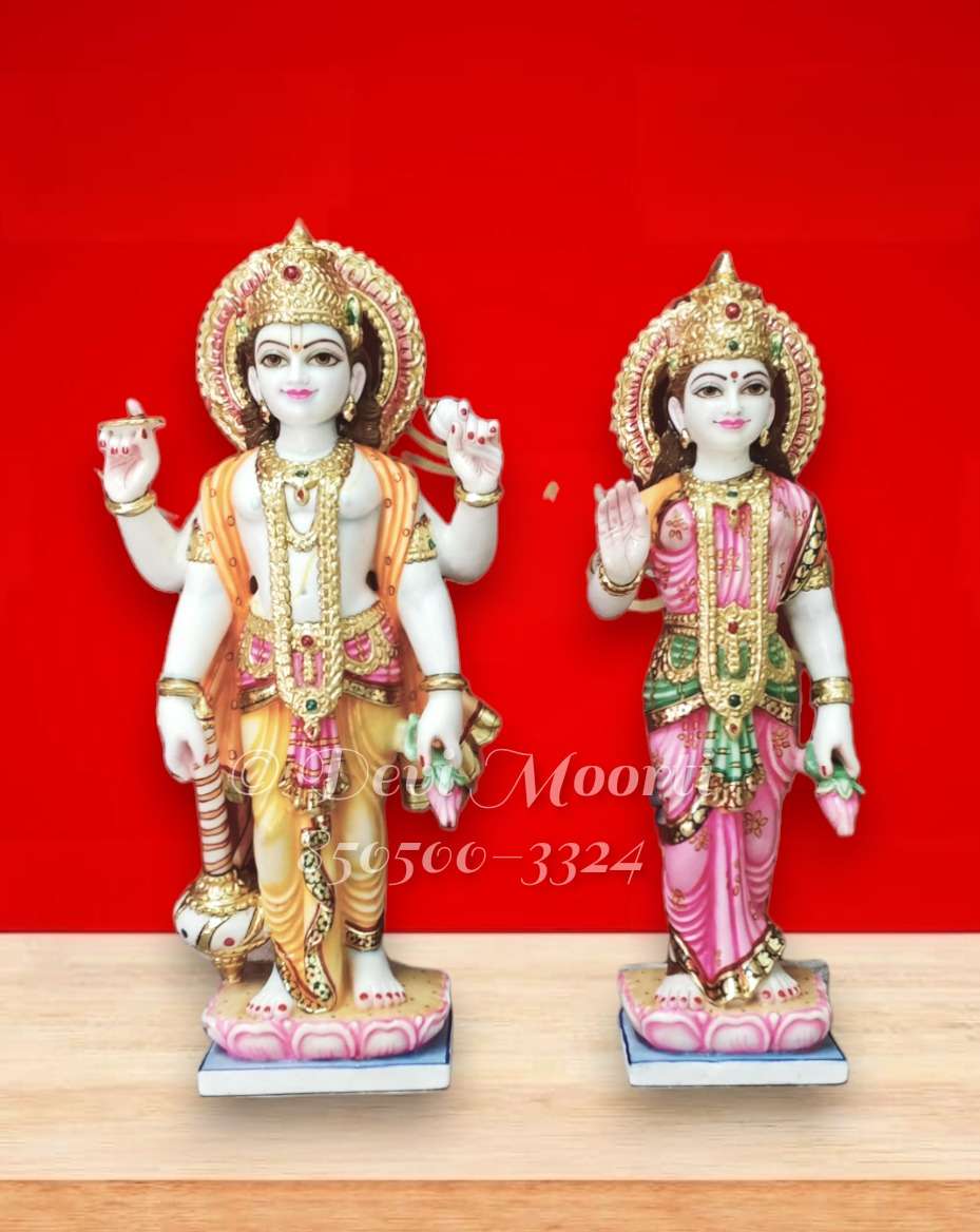Marble Laxmi Narayan Statue